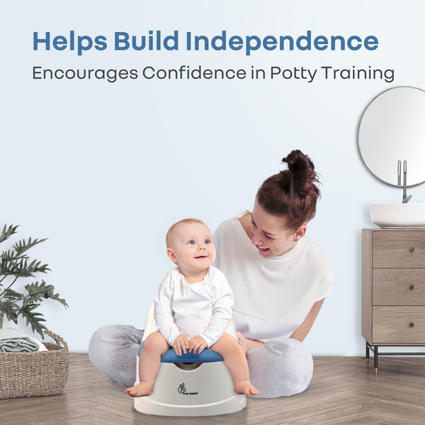 R For Rabbit Tiny Tots Dino Potty Training Toilet Seat - White Blue