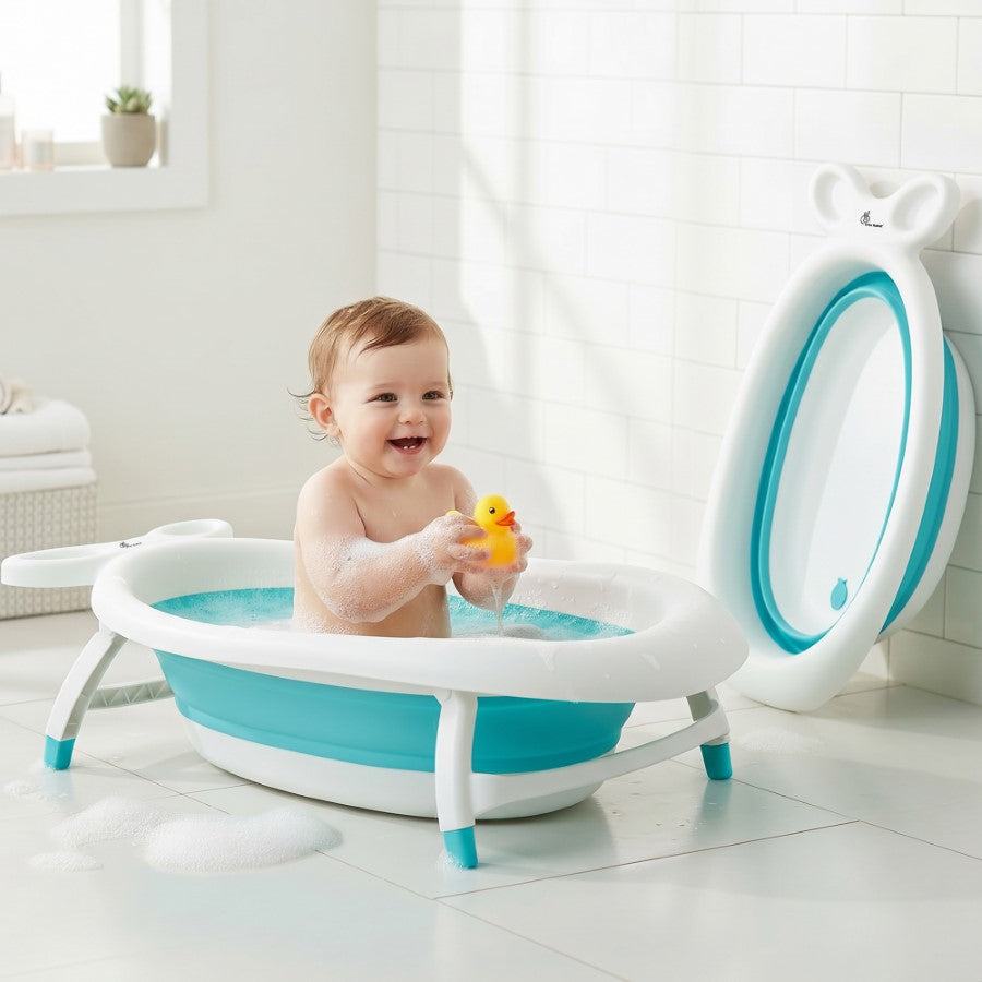 R for Rabbit Bubble Double Finzy Baby Bathtub 92 × 54 × 21 cm White Blue
