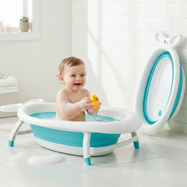 R for Rabbit Bubble Double Finzy Baby Bathtub 92 × 54 × 21 cm White Blue
