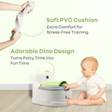 R For Rabbit Tiny Tots Dino Potty Training Toilet Seat - White Green