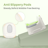 R For Rabbit Tiny Tots Dino Potty Training Toilet Seat - White Green