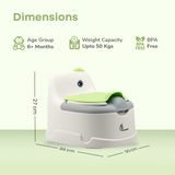 R For Rabbit Tiny Tots Dino Potty Training Toilet Seat - White Green