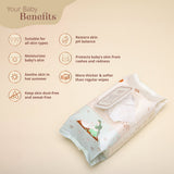 Baby Forest Mulmul Baby Wipes with Aloe Vera – 72 Wipes