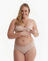 Momcozy YN21 Ultra Soft Seamless Nursing Bra 3 Pack L Black Beige Cream