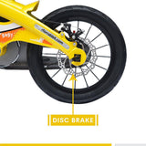 R For Rabbit Bicycle Tiny Toes Jazz 14 Inch Yellow