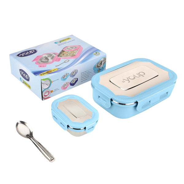 Youp Stainless Steel Kids Lunch Box - Blue