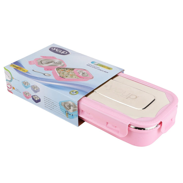 Youp Stainless Steel Kids Lunch Box - Pink