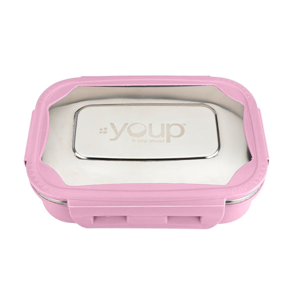 Youp Stainless Steel Kids Lunch Box - Pink