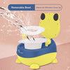 R for Rabbit Tiny Tots Panda Potty Training Seat with Backrest Yellow Blue