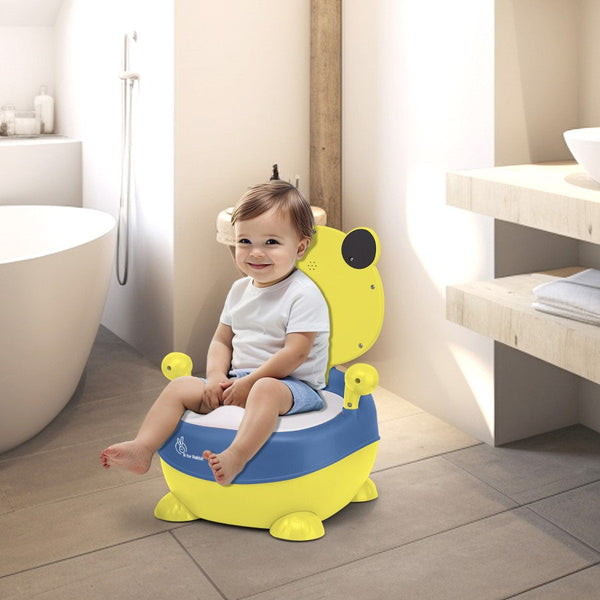 R for Rabbit Tiny Tots Panda Potty Training Seat with Backrest Yellow Blue
