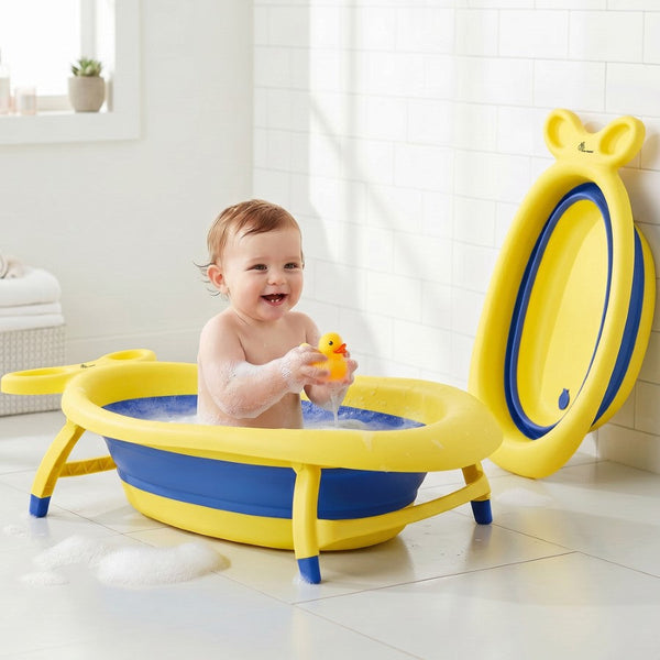 R for Rabbit Bubble Double Finzy Baby Bathtub 92 × 54 × 21 cm Yellow Blue