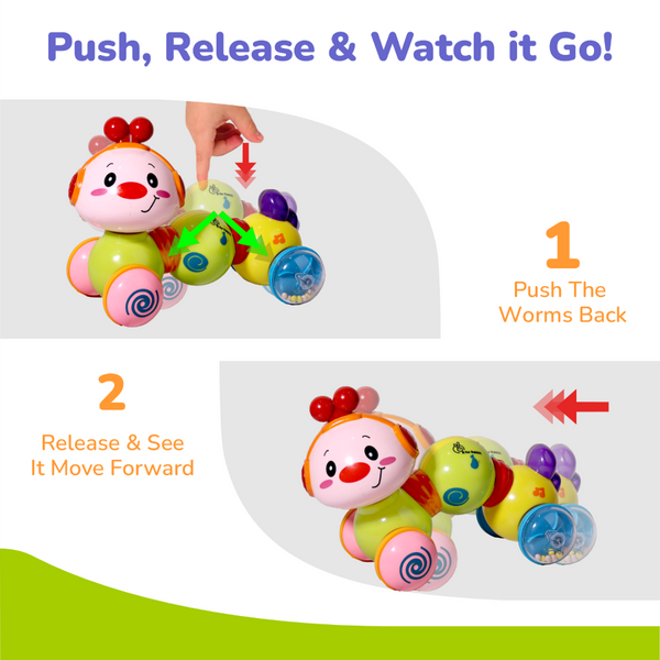 R For Rabbit Orapple Wiggle Colorful Musical Push Toy