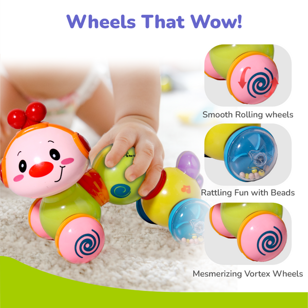R For Rabbit Orapple Wiggle Colorful Musical Push Toy