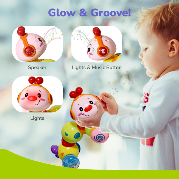 R For Rabbit Orapple Wiggle Colorful Musical Push Toy