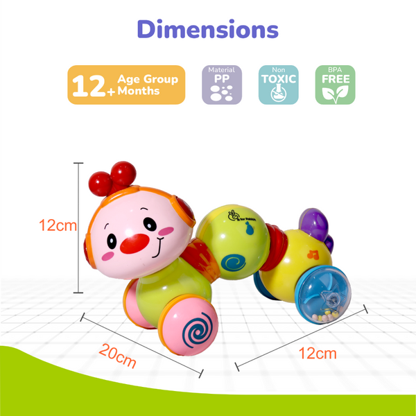 R For Rabbit Orapple Wiggle Colorful Musical Push Toy