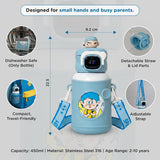 Mee Mee Zippy Sippy Kids Stainless Steel Water Bottle with Smart Temperature Display 500ml – Blue