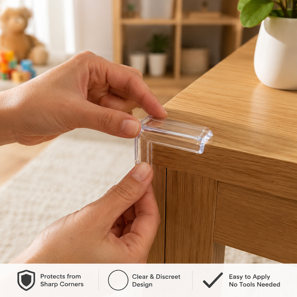 Weikang Transparent L-Shaped Corner Guard - Pack Of 4