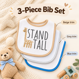 Hudson Baby Soft Bib Set Pack of 3 Standard Size Assorted Designs