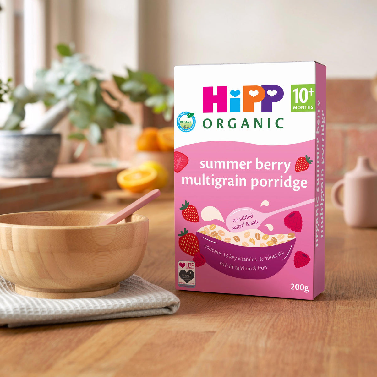 HiPP Organic Summer Berry Multigrain Porridge – 10+ Months, 200g