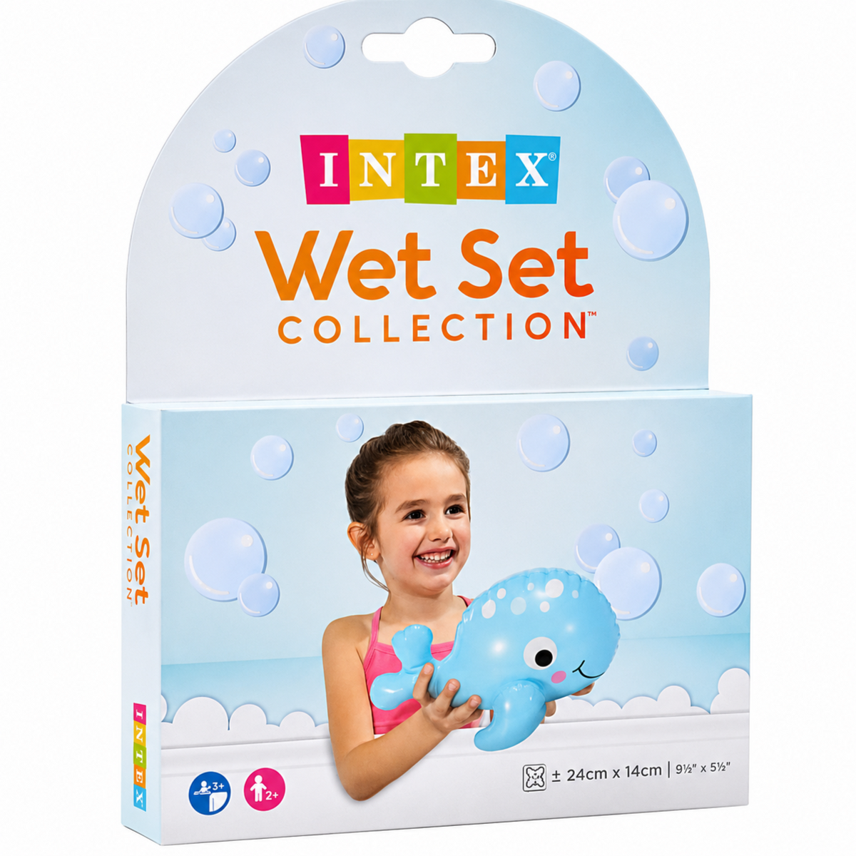 Intex Puff 'N Play Inflatable Whale Water Toy 24 × 14 cm – Blue