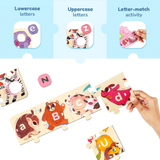Dabble ABC with Animals Alphabet Puzzle & Bingo Game 50+ Pieces Multicolour