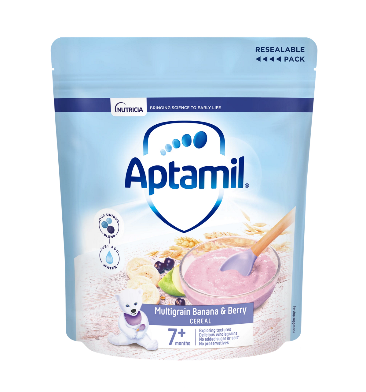 Aptamil Multigrain Banana & Berry Cereal – 7+ Months, 200g