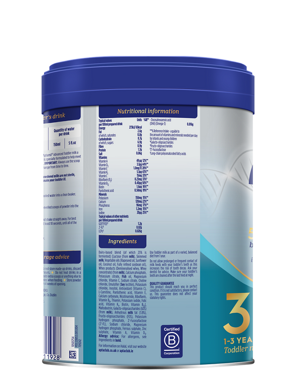 Aptamil Advanced Toddler Milk – 1–3 Years, 800g