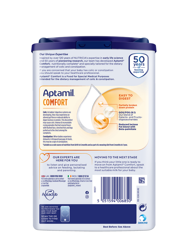 Aptamil Comfort Formula – From Birth to 12 Months, 800g