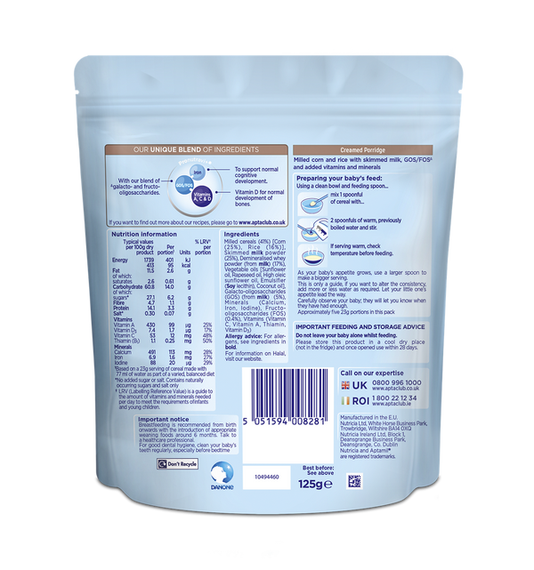 Aptamil Creamed Porridge Cereal