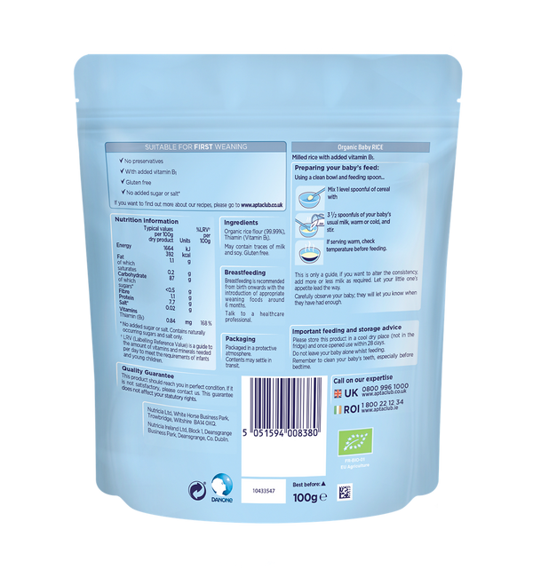 Aptamil® Organic Baby Rice Cereal