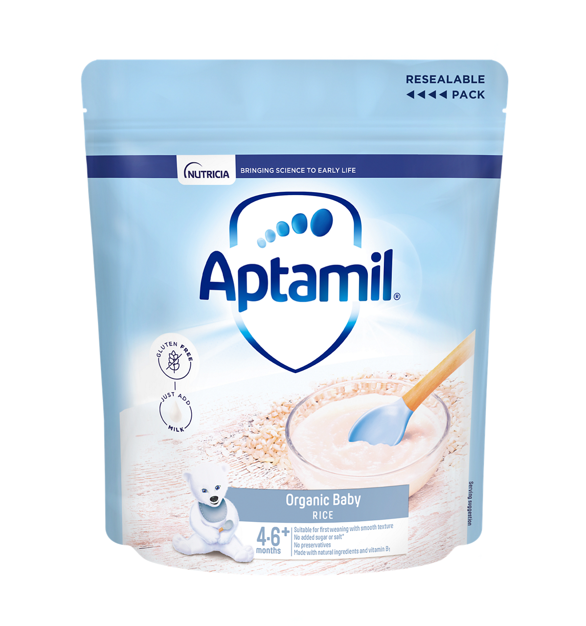 Aptamil Organic Baby Rice Cereal – 4–6+ Months, 100g