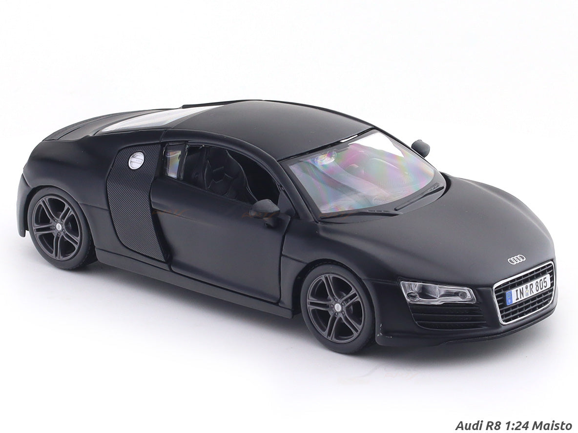 Maisto Audi R8 Die-Cast Scale Model Car 1:24 Matte Black