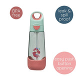 b.box Disney The Little Mermaid Tritan Straw Drink Bottle 600ml – Ariel