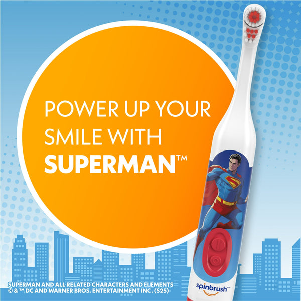 Spinbrush Battery Operated Super Man Toothbrush