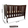 R For Rabbit Wooden Crib Baby'S Den Grey White