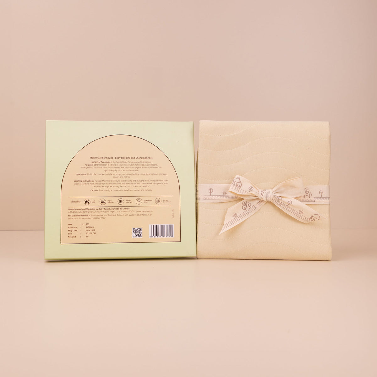 Baby Forest Makhmali Bichhauna Organic Cotton Sleeping & Changing Sheet