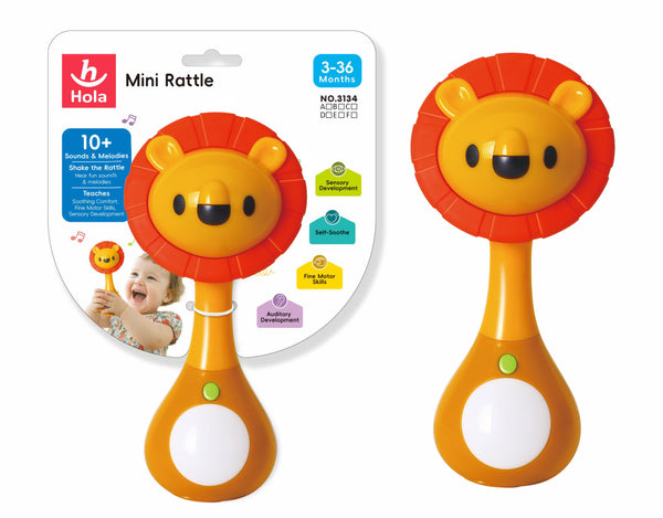 Hola Mini Rattle with Music & Light 3M+ Chick Multicolor