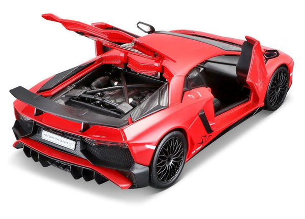 Bburago 1:24 Lamborghini Aventador SV Coupe Red Licensed Diecast Scale Model Car