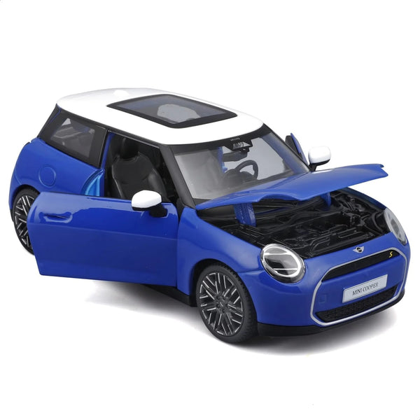 Maisto 1:24 Mini Cooper SE J01 Blue Licensed Diecast Scale Model Car