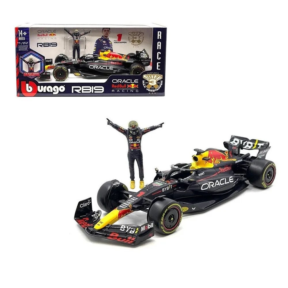 Bburago 1:24 F1 Red Bull Racing RB19 2023 With Driver Figure Die-Cast Model