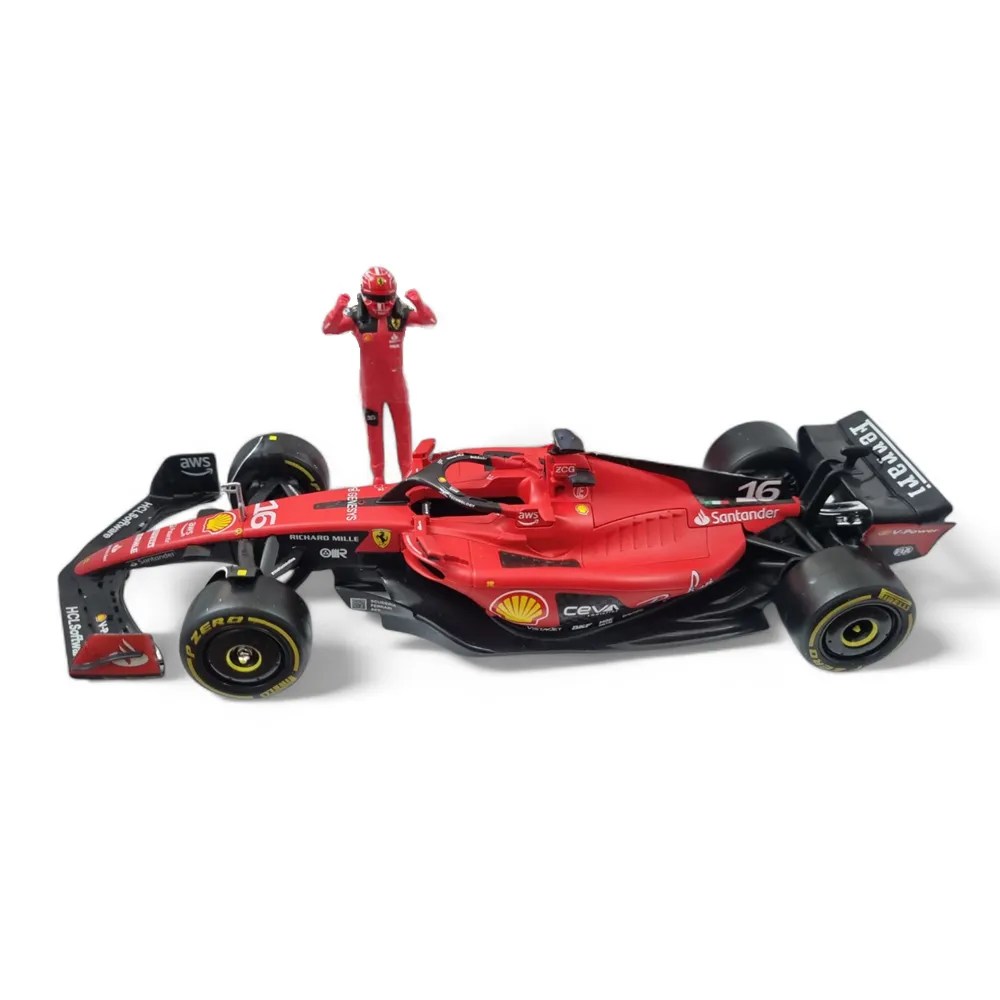 Bburago 1/24 2023 Ferrari SF-23 Charles Leclerc Formula 1 Model with Pilot Figure