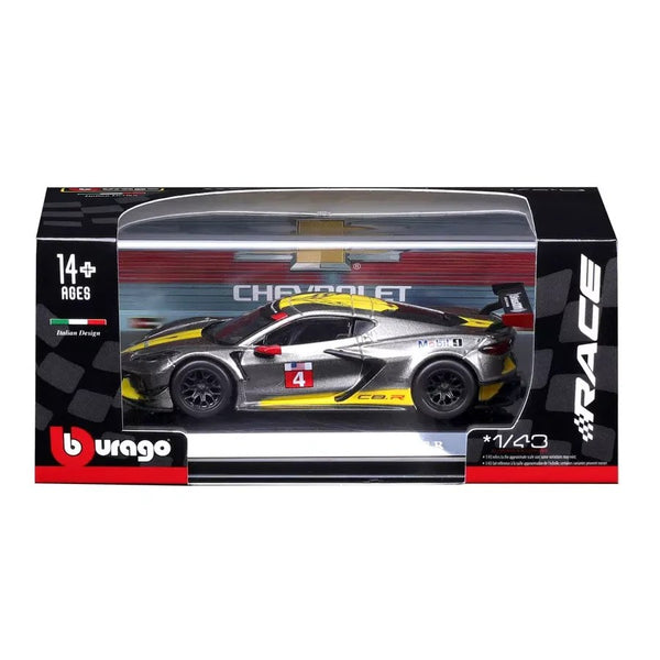 Bburago 1/43 Scale Chevrolet Corvette C8.R Diecast Car Model