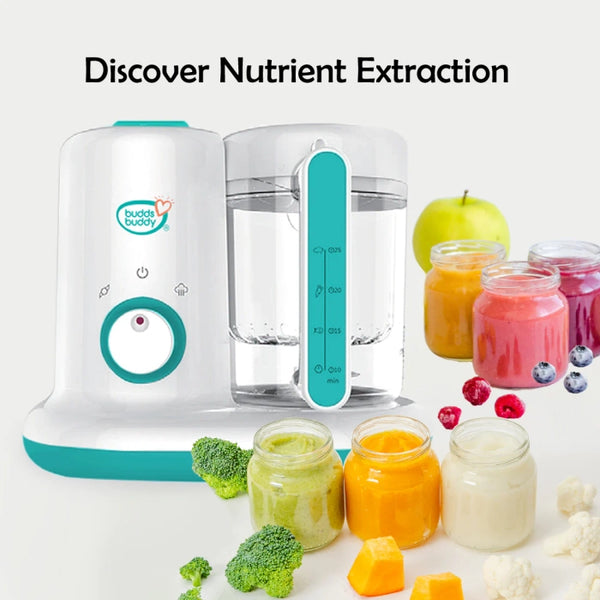 Budds Buddy 4 in 1 Baby Mini Food Processor With Steamer and Blender