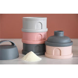 Béaba 4-Compartment Stacked Formula Milk Container – Pink & Mineral Grey