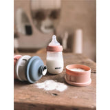 Béaba 4-Compartment Stacked Formula Milk Container – Pink & Mineral Grey