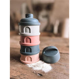 Béaba 4-Compartment Stacked Formula Milk Container – Pink & Mineral Grey