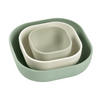 Béaba Silicone Stackable Bowls Pack of 3 4M+ – Frosty Green / Cotton / Misty Green