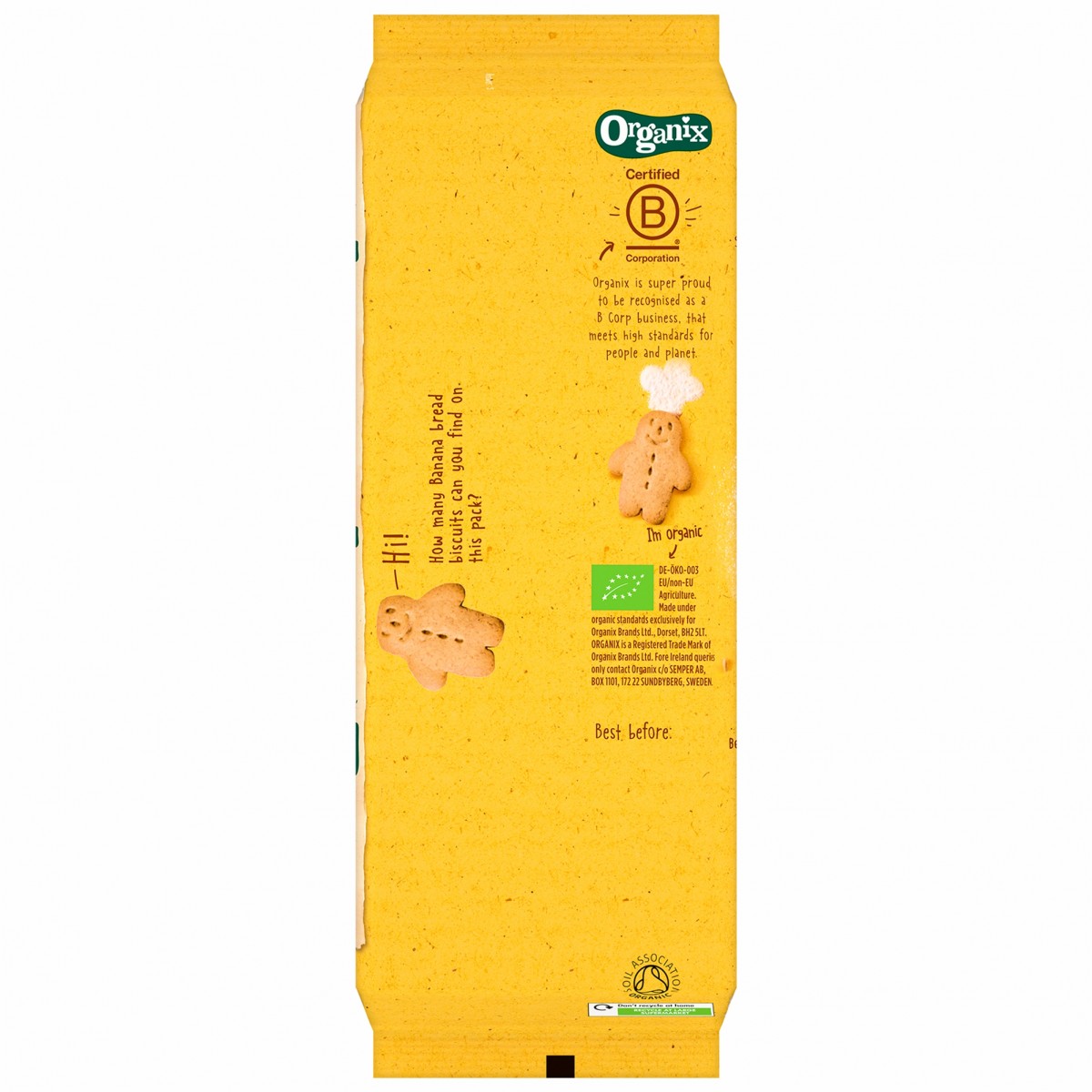 Organix Banana Bread Biscuits Toddler Snacks – 12+ Months, 135g