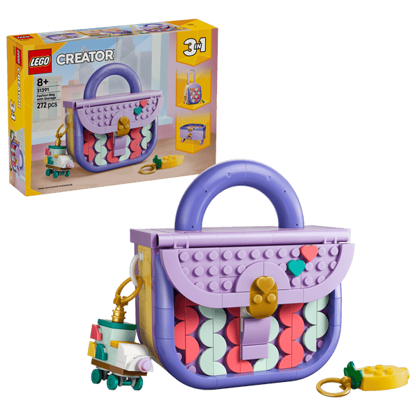 LEGO Creator 3 in 1 Art Fashion Bag with Storage 272 Pieces 8Y+ – Multicolor
