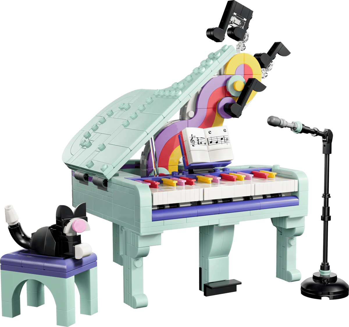 LEGO Creator 3 in 1 Music Decor Piano with Cat 485 Pieces 9Y+ – Multicolor